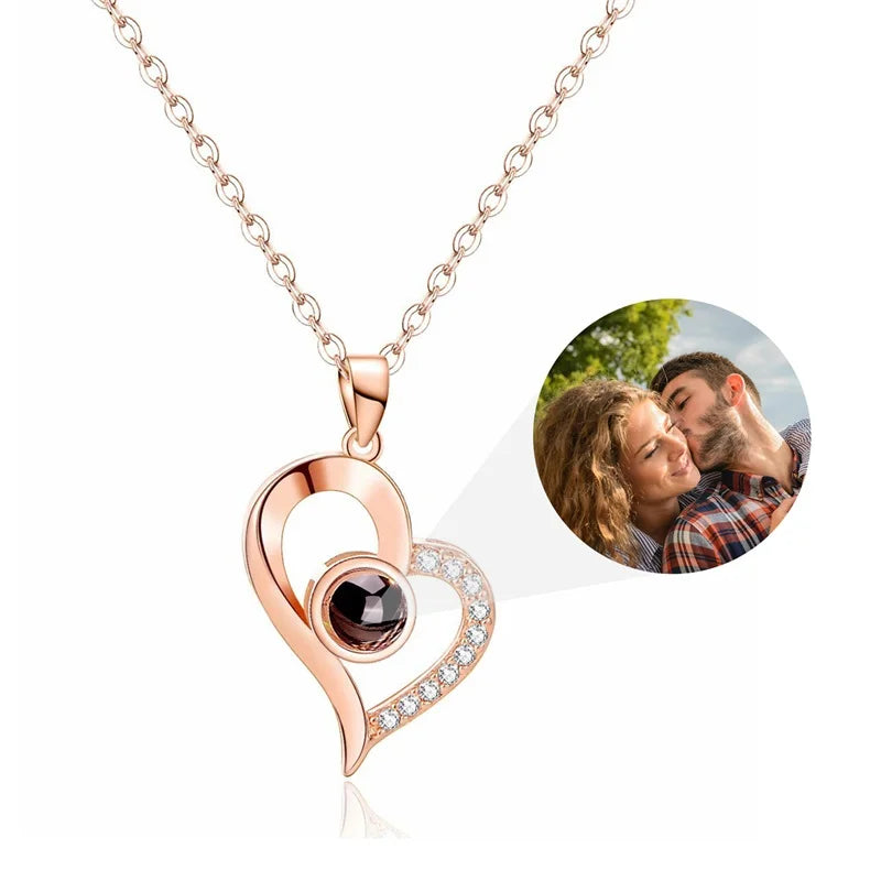 Personalized Heart Photo Necklace