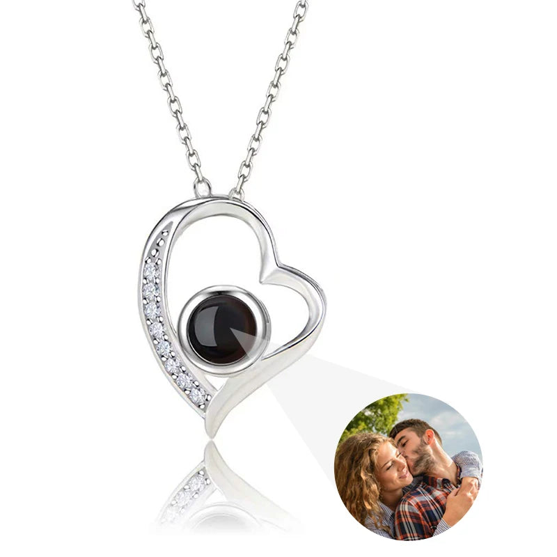 Personalized Heart Photo Necklace