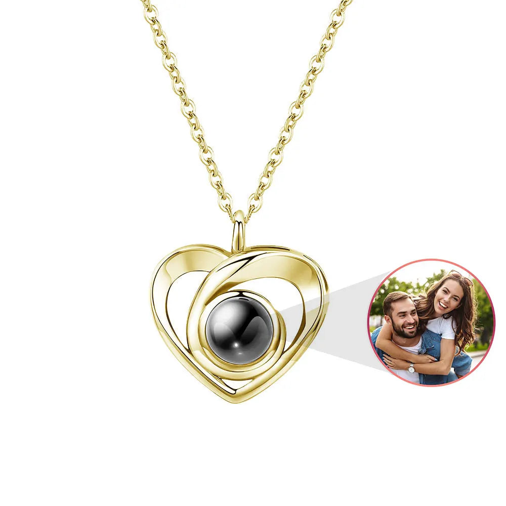 Personalized Heart Photo Necklace