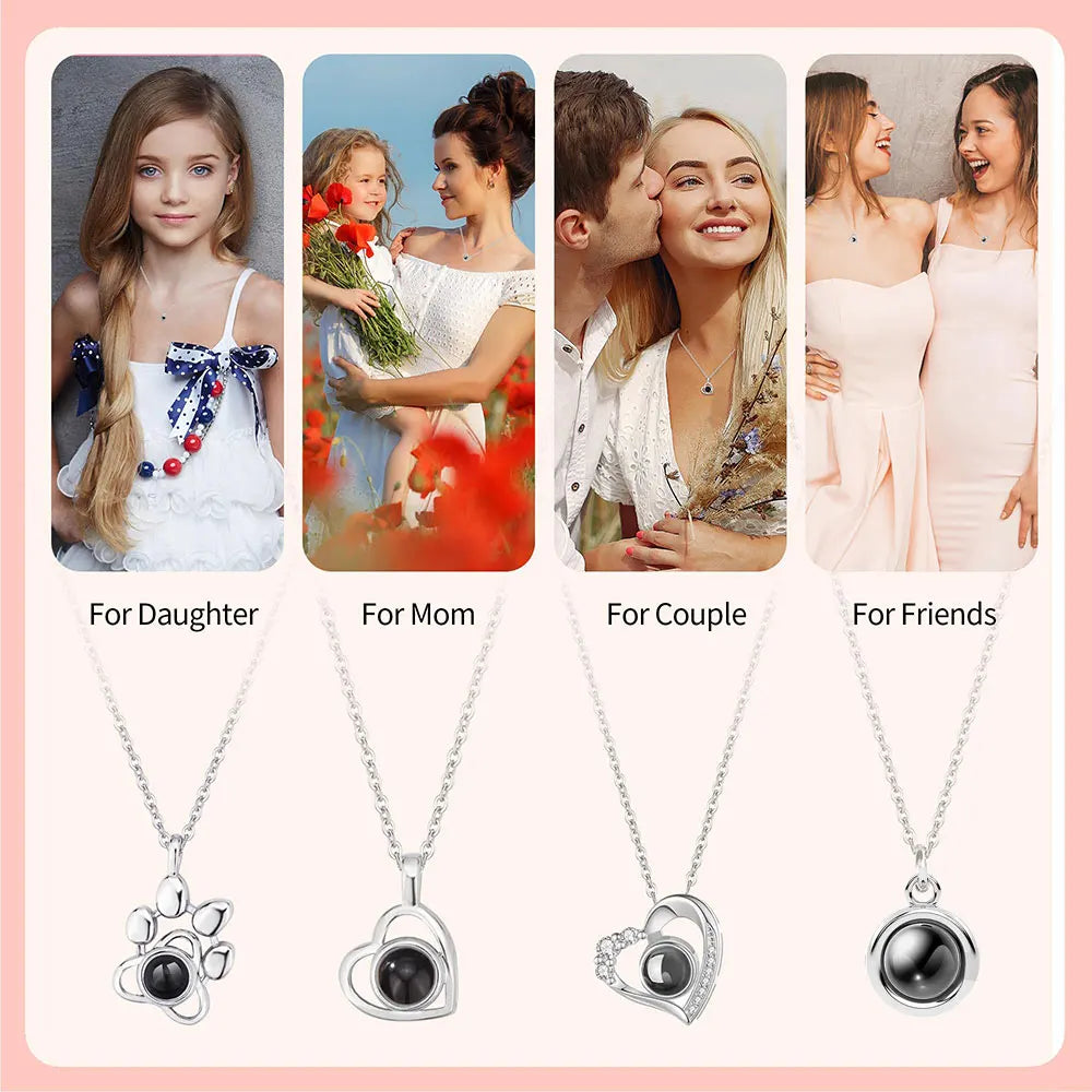 Personalized Heart Photo Necklace