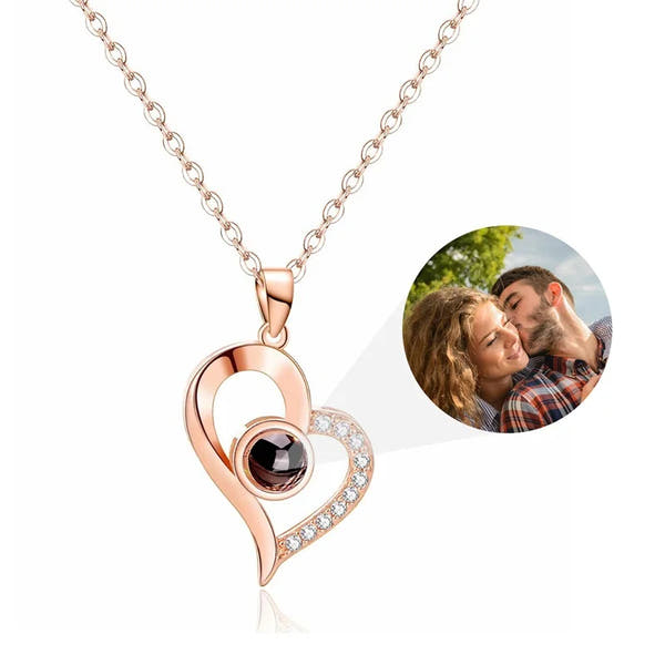 Personalized Heart Photo Necklace